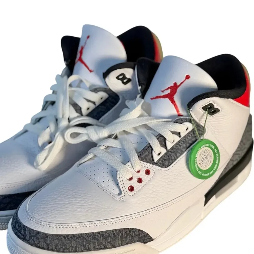 AIR JORDAN 3 RETRO SE JP JAPAN WHITE FIRE RED BLACK DENIM 2020 Men Size 11